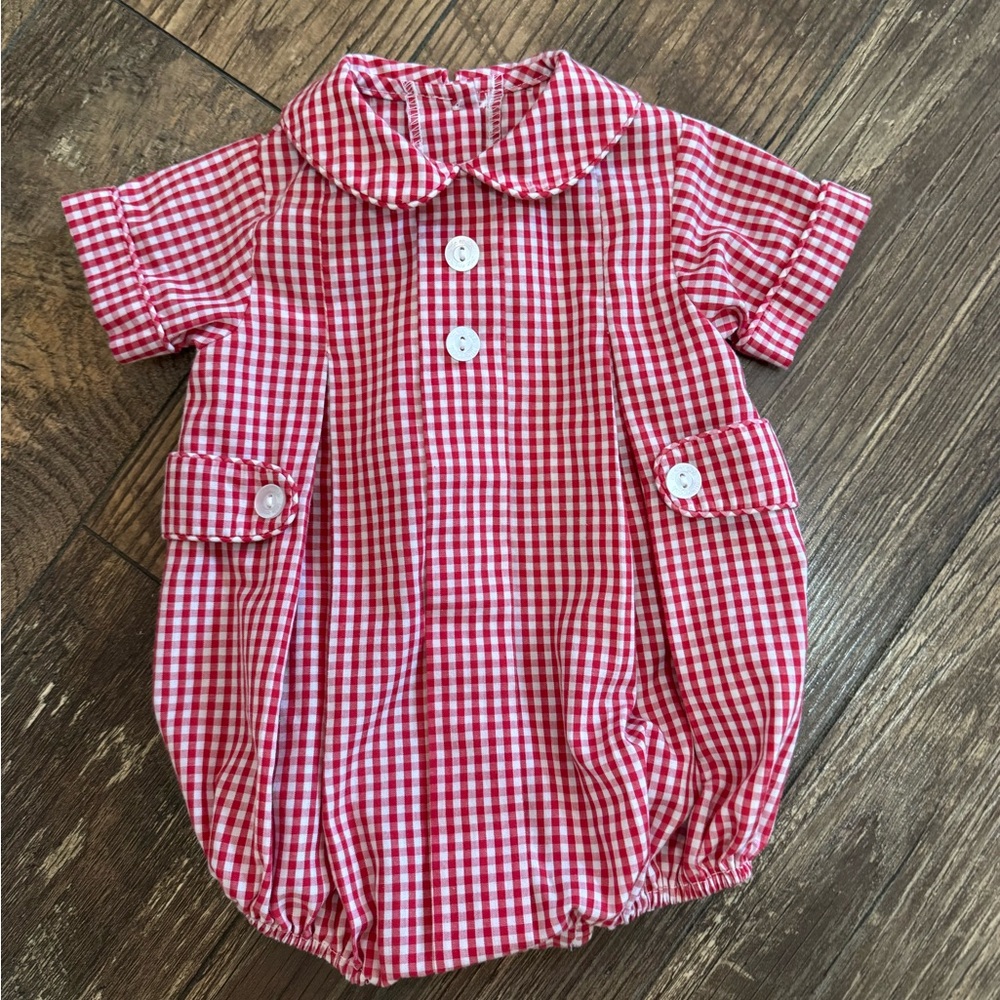 Little English Red Gingham Outfit